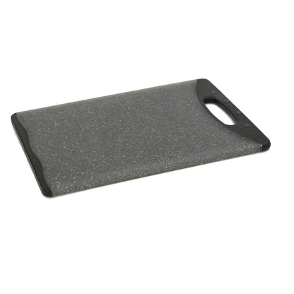 Home Basics Double Sided 8" x 11.5" Granite Plastic Cutting Board, Black - Black