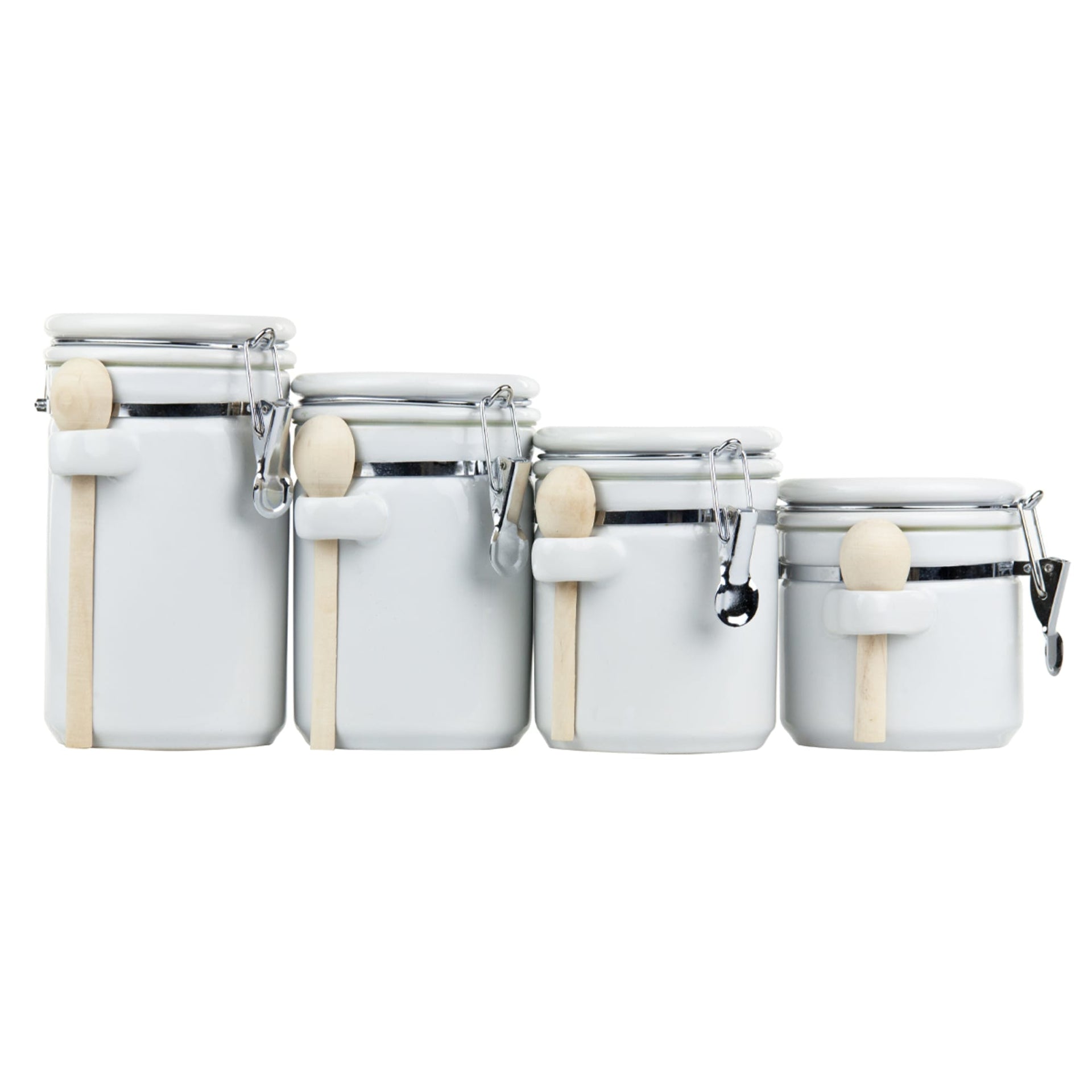 Ceramic 4 Piece Kitchen Canister Set Young's Inc