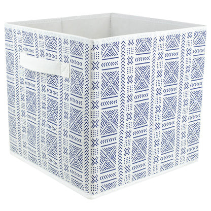 Aztec Collapsible Non-Woven Storage Cube, Navy
