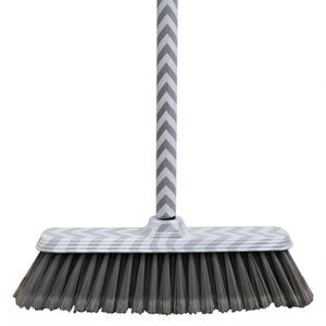 Chevron Angled Push Broom, Grey