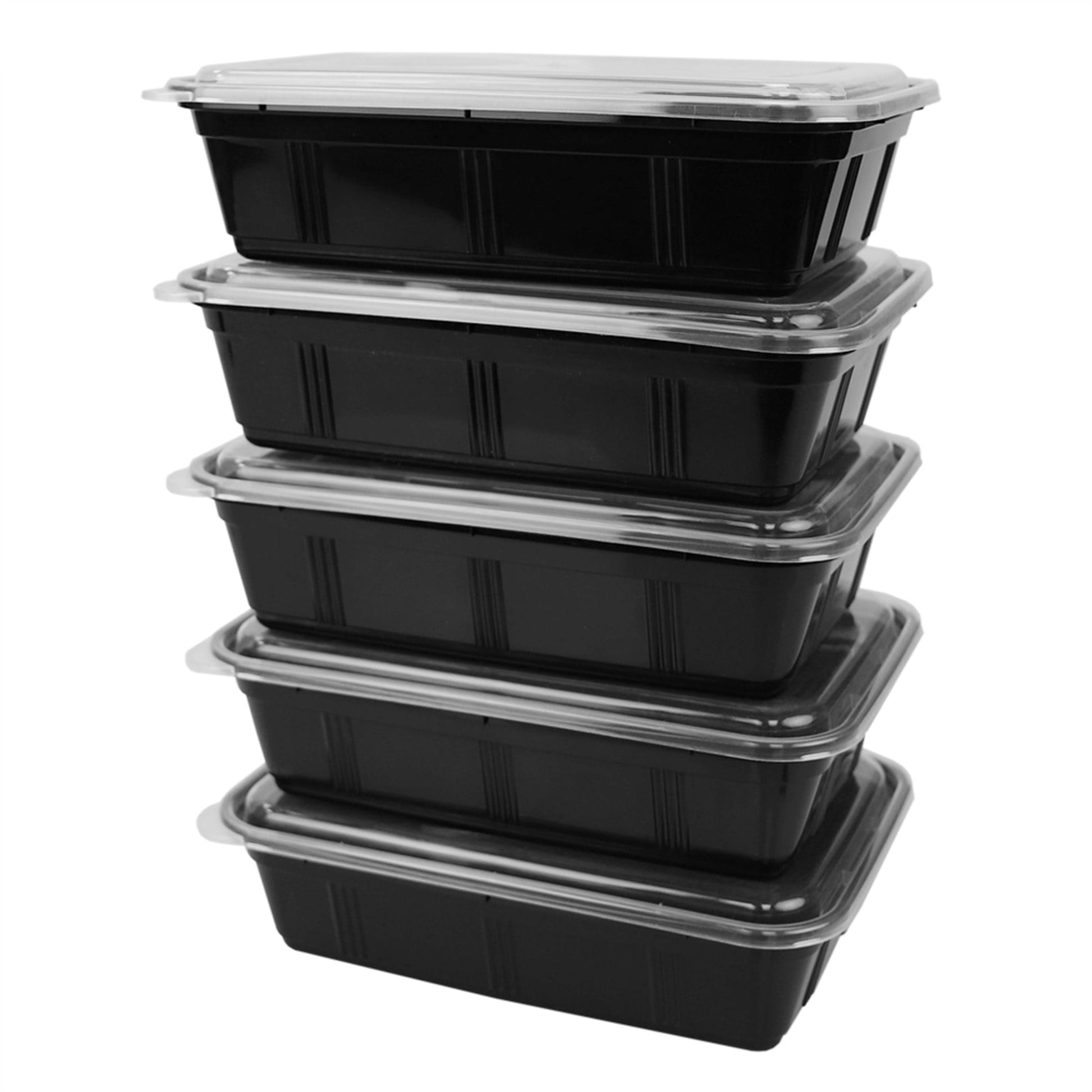 Home Basic 10 Piece 3 Compartment BPA-Free Plastic Meal Prep Containers,  Black, Each - Kroger