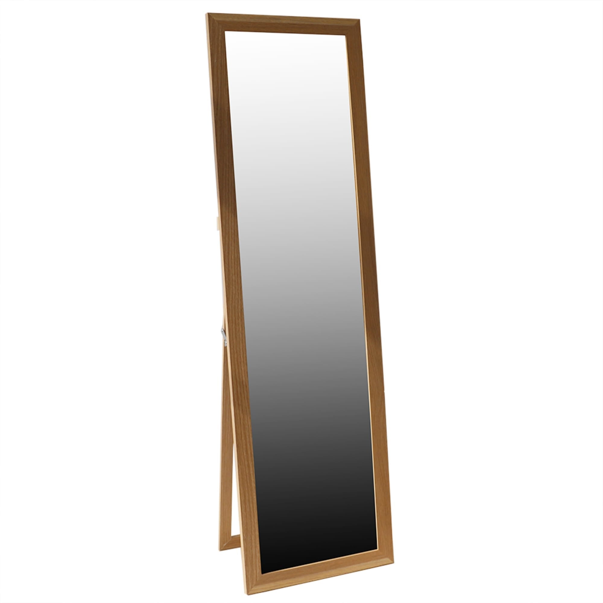 Easel Back Full Length Mirror with MDF Frame, Natural