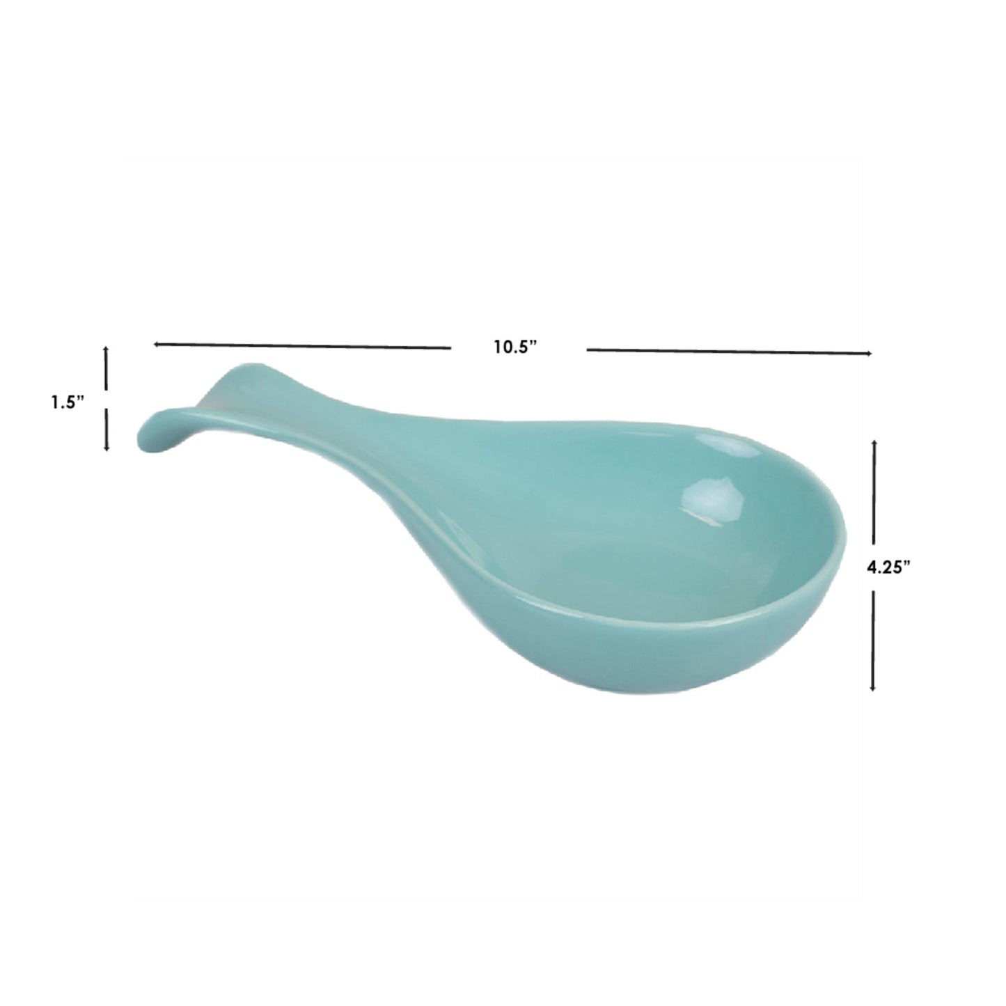 Ceramic Spoon Rest, Turquoise