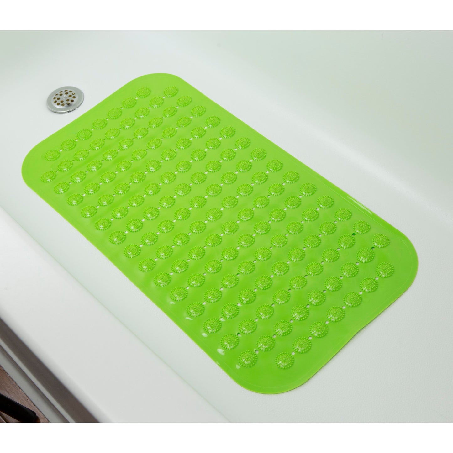 Home Basics Rubber Bath Mat, Green - Green