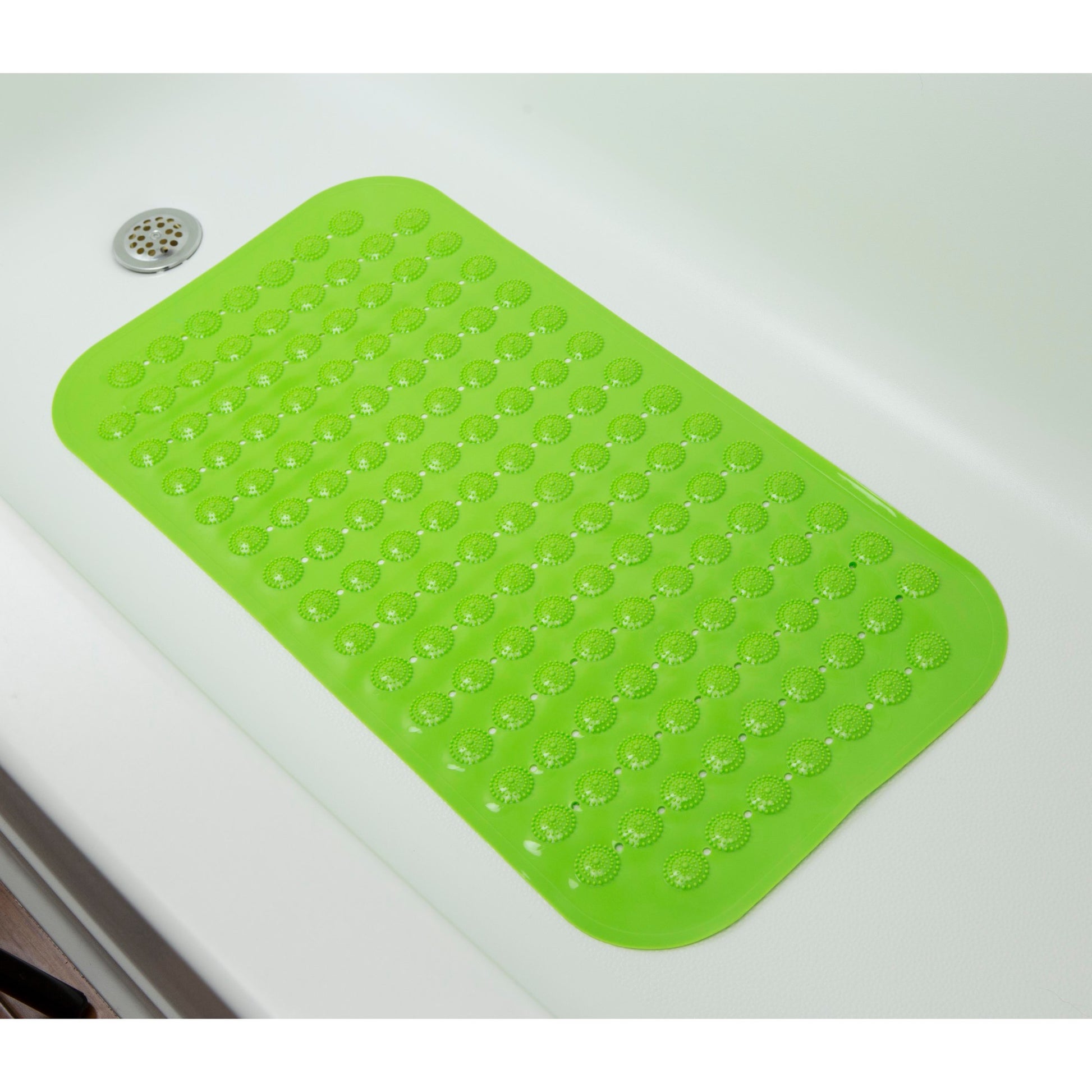 Home Basics Bayou Oval Bath Mat, Clear, SHOWER