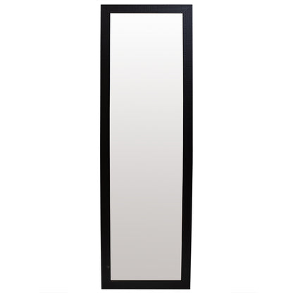 Home Basics Full Length Over the Door Mirror, Black - Black