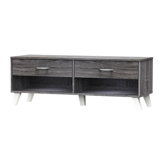 15" x 47" TV Stand With Drawers, Charred Oak