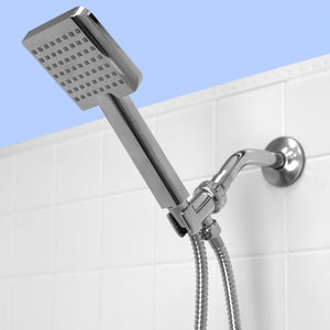 Ultimate ShowerBliss Square Handheld Single Function Shower Massager, Chome