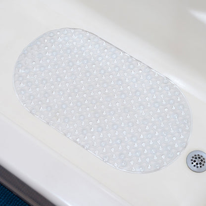 Bayou Oval Bath Mat, Clear