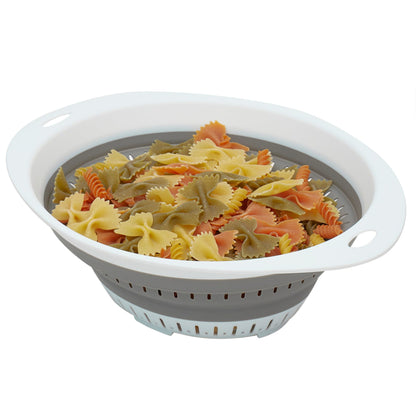 Large Collapsible Colander, Grey