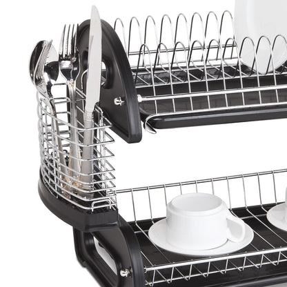 2 layer plastic dish drainer rack