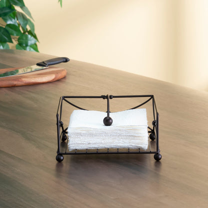 Arbor Collection Flat Napkin Holder with Weighted Pivoting Arm, Oil Rubbed Bronze