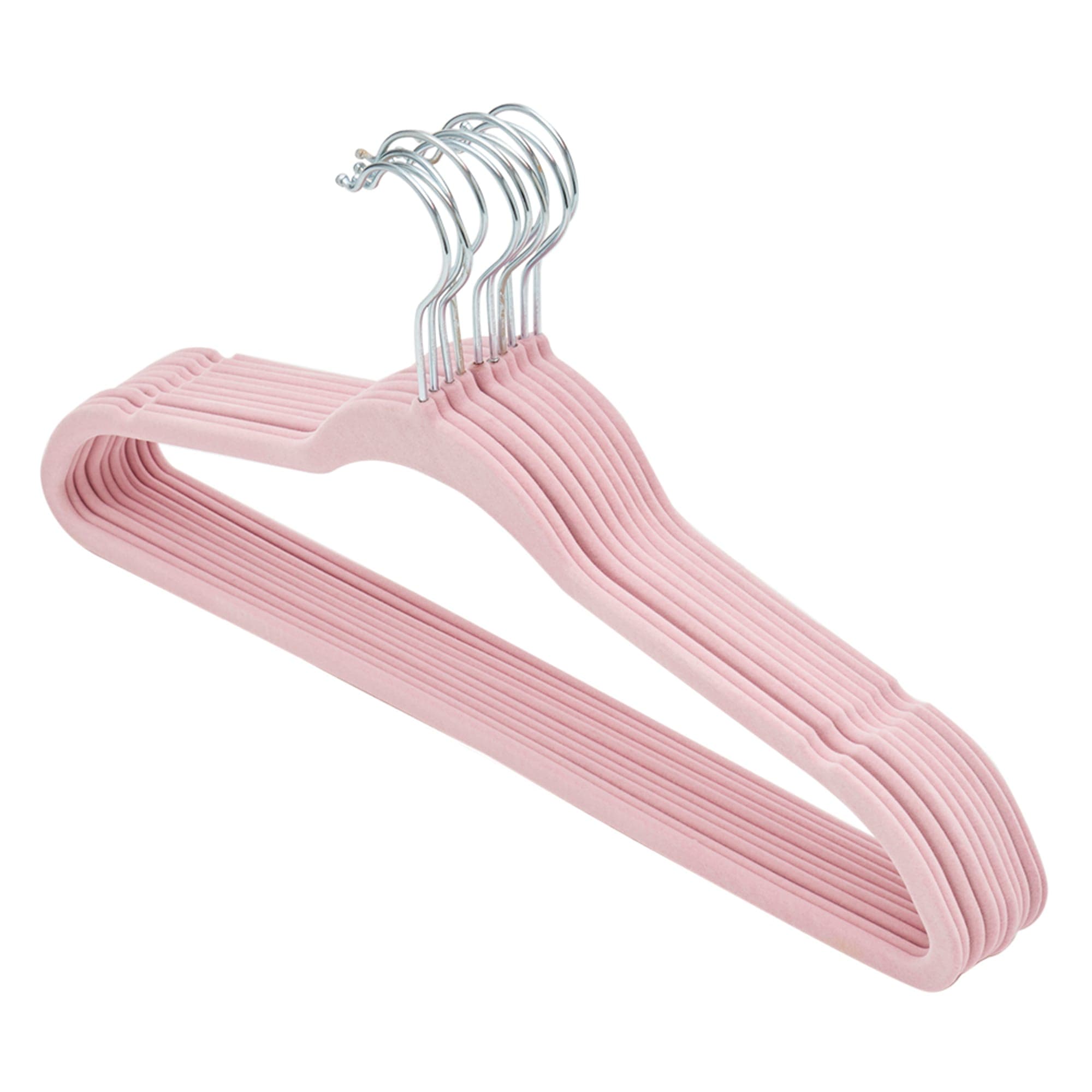 10 Piece Velvet Hanger, Pink | STORAGE ORGANIZATION | SHOP HOME BASICS ...