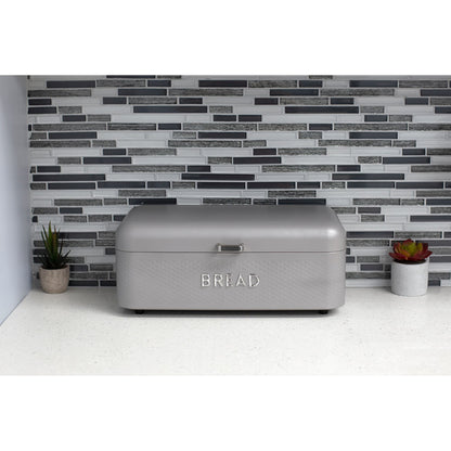 Soho Metal Bread Box, Grey