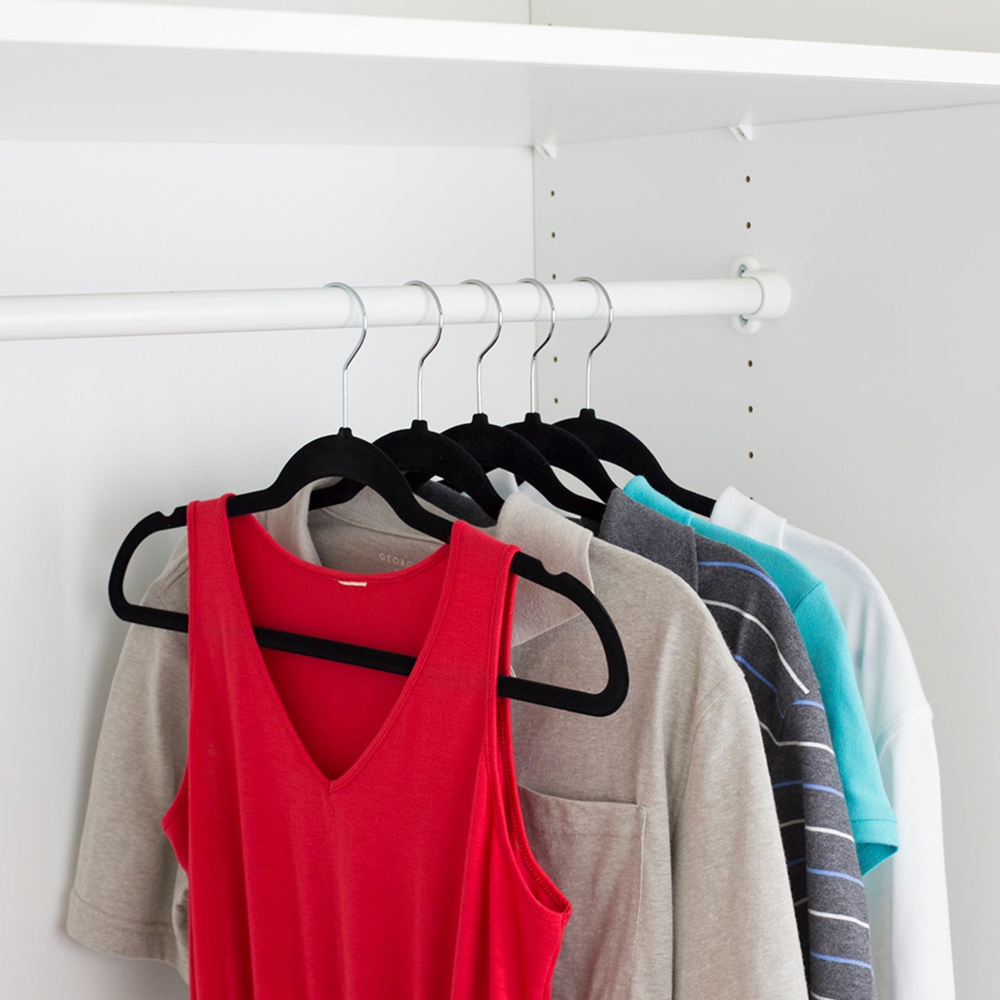 Home Basics 10-Piece Velvet Hangers, Grey, 1 Unit - Pay Less Super Markets