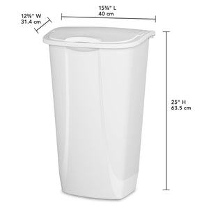 Sterilite 11 Gallon / 42 Liter SwingTop Wastebasket White
