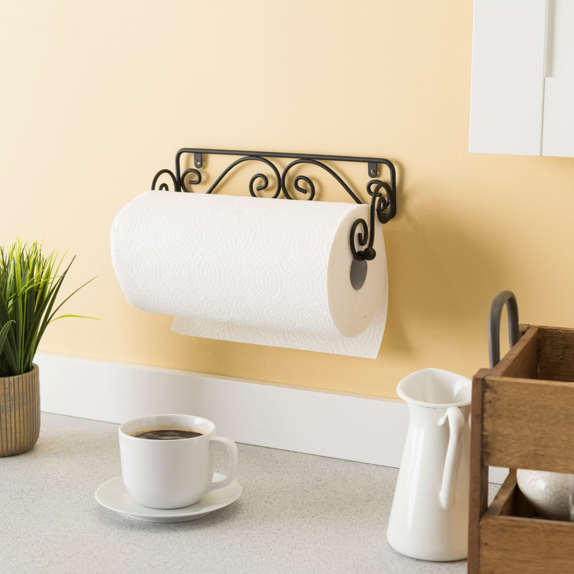 Home Basics Over the Cabinet Paper Towel Holder 