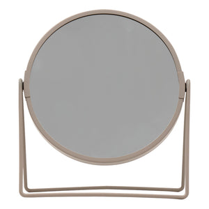 Double Sided Cosmetic Mirror with Wire Stand, (1x/2x Magnification)