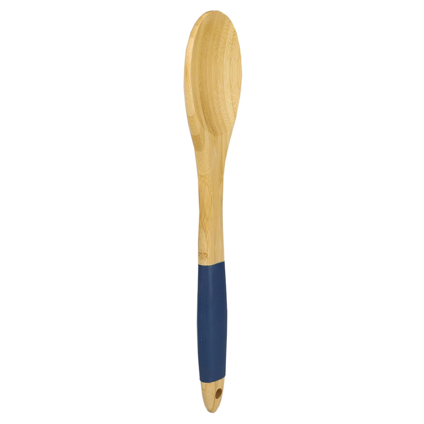 Michael Graves Design Bamboo Serving Spoon with Indigo Silicone Handle