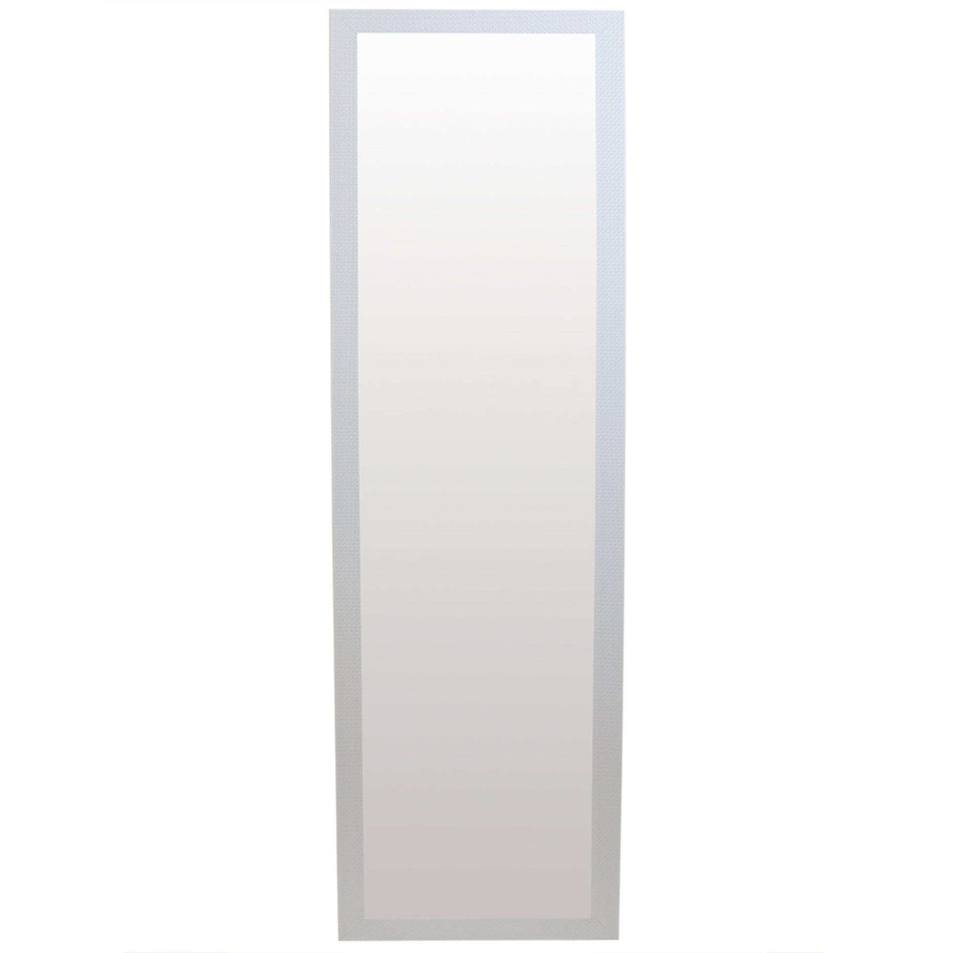 Home Basics Full Length Over the Door Mirror, White - White