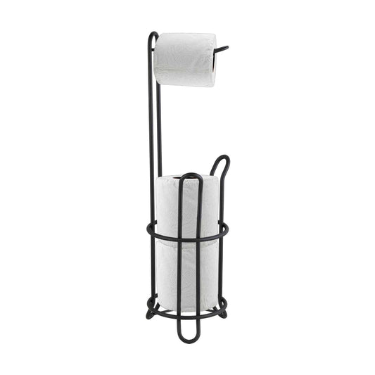 Free-Standing Dispensing  Toilet Paper Holder, Black