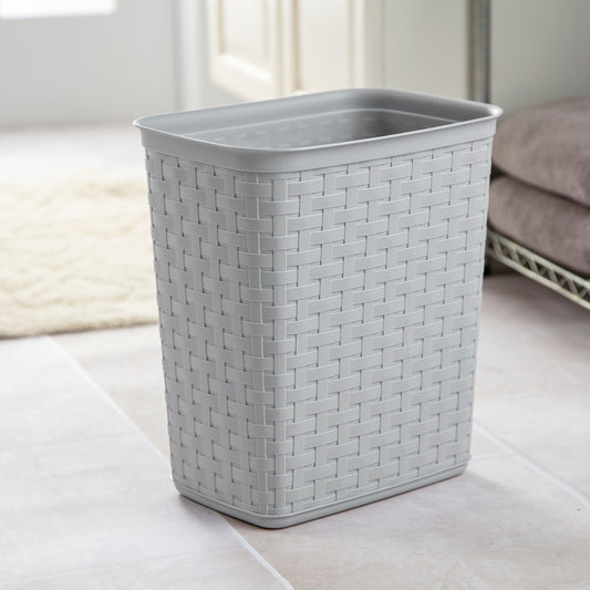 Sterilite 3.4 Gallon/13 Liter Weave Wastebasket Cement