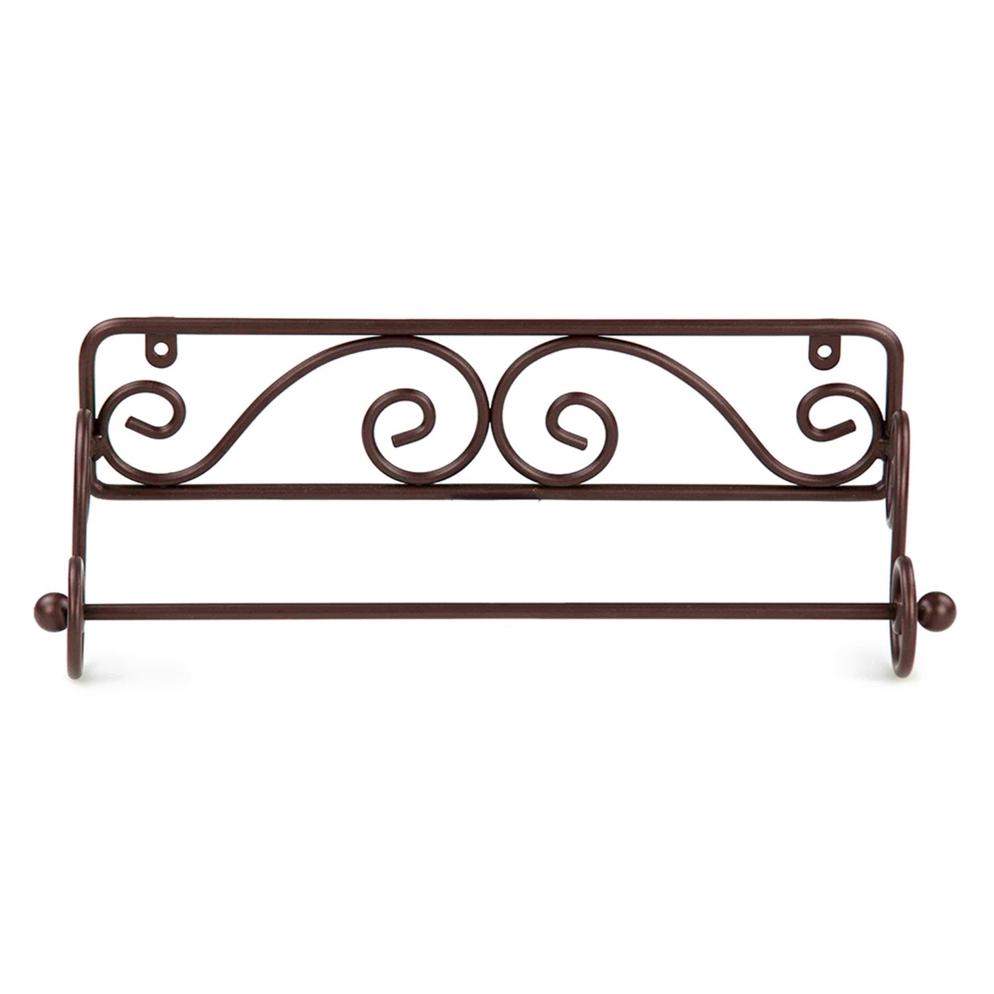 Scroll Collection Steel Wall Mounted Paper Towel Holder, Bronze
