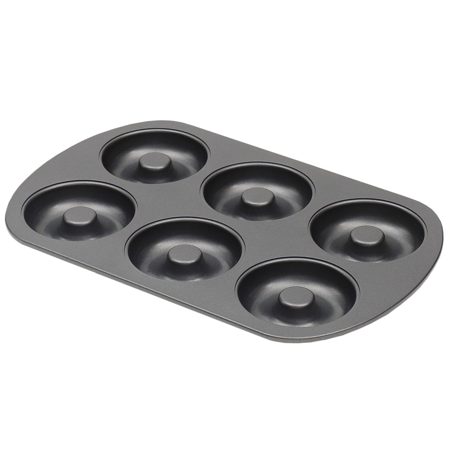 6-Cup Non-Stick Donut Pan, Black