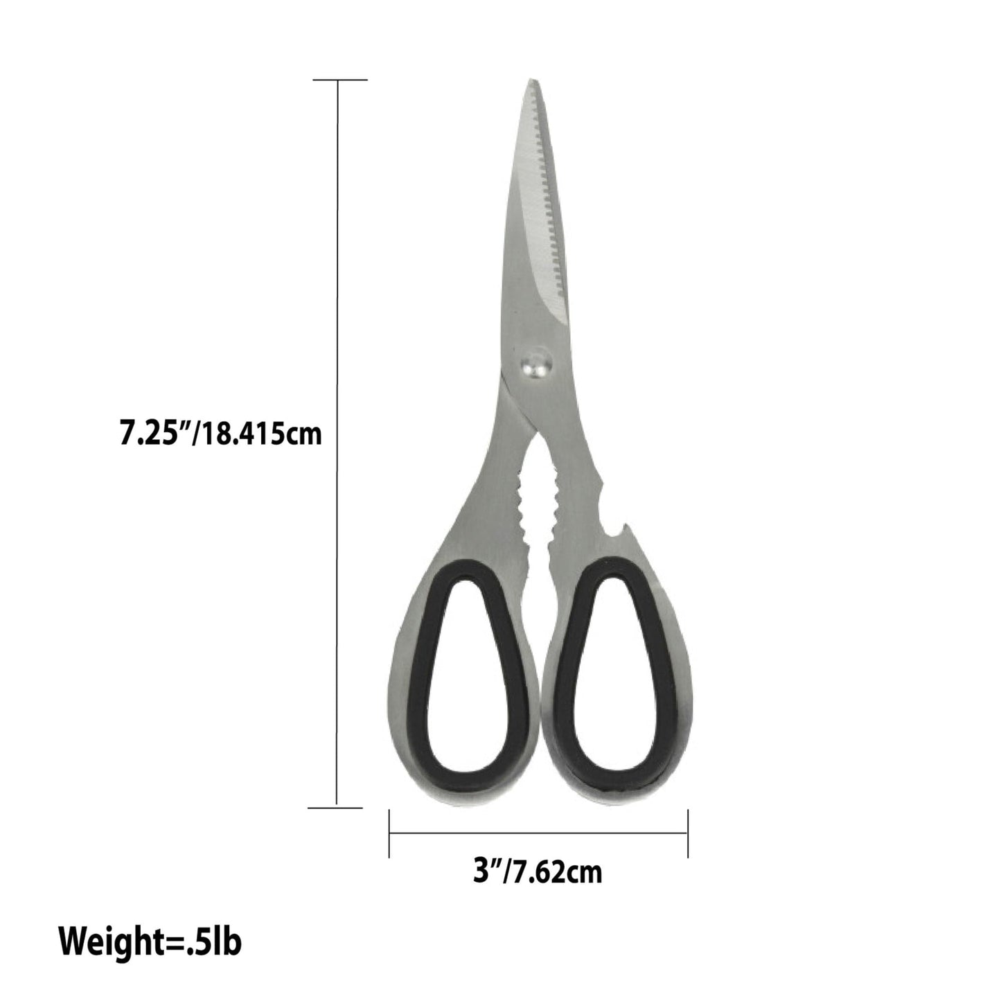 Stainless Steel Kitchen Shears, Silver