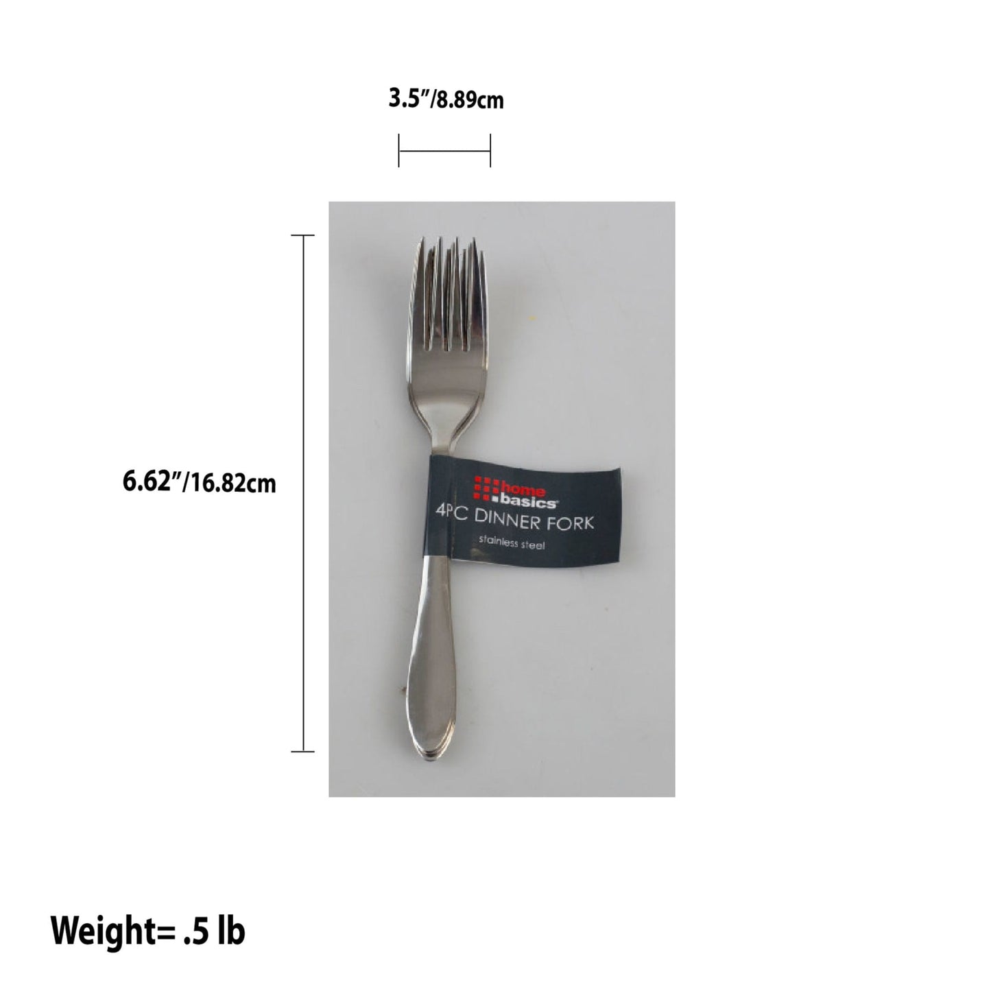4 Piece Stainless Steel Dinner Fork, Silver