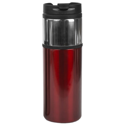 Home Basics Two Tone Stainless Steel 16 oz. Travel Mug, Red - Red