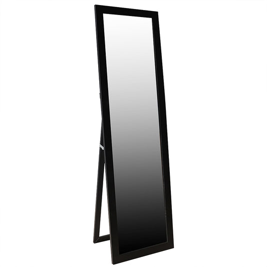 Easel Back Full Length Mirror with MDF Frame, Black