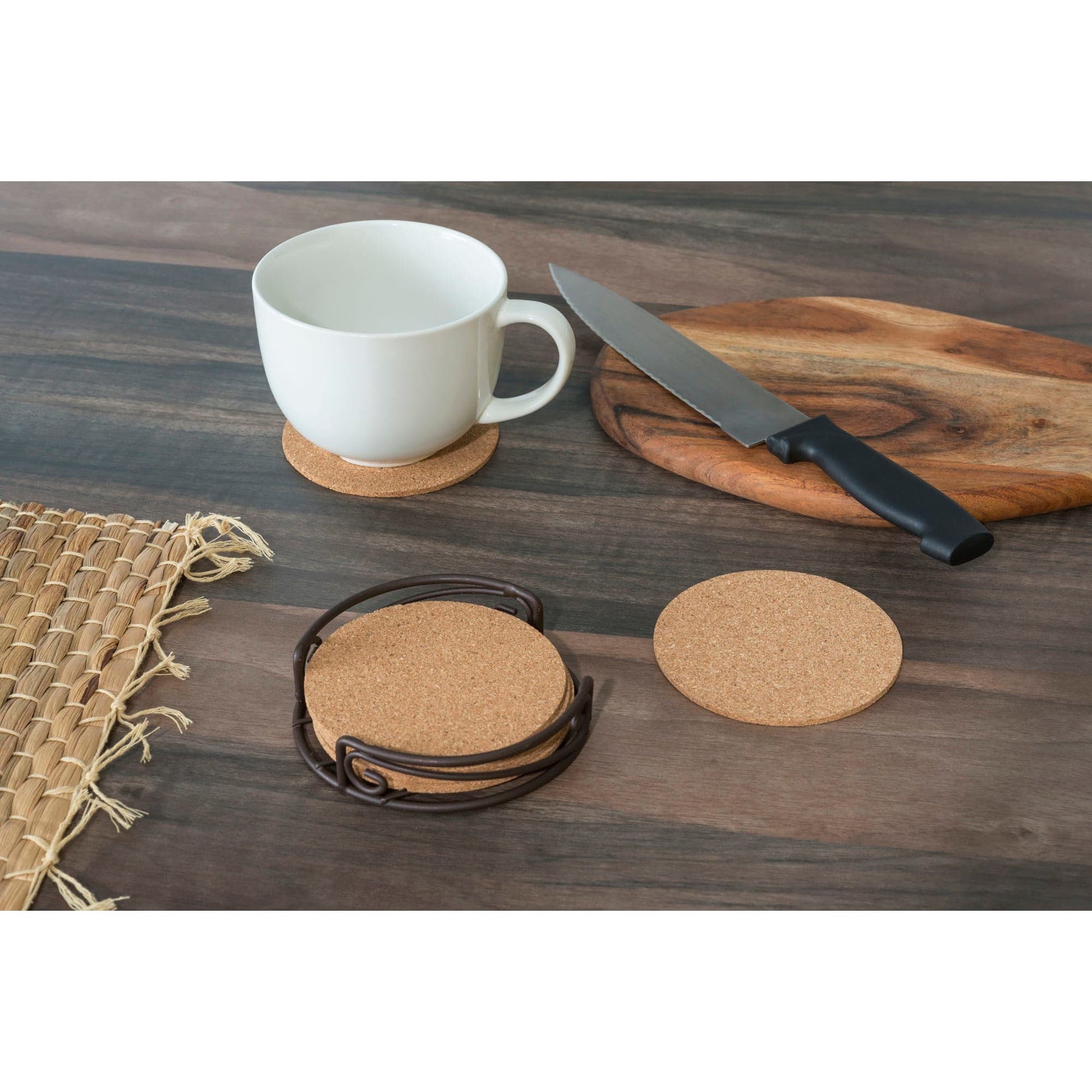 Natural Cork Coaster Set, Tea Coffee Cup Pad Set