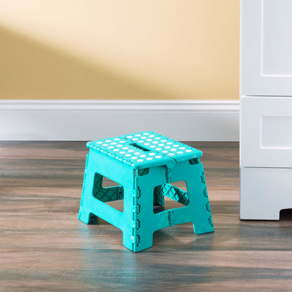 Small Plastic Folding Stool with Non-Slip Dots