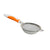 Home Basics Small Finely Netted Mesh Strainer with Non-Slip Rubber Grip Handle, Orange - Orange