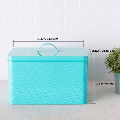 Tin Bread Box, Turquoise