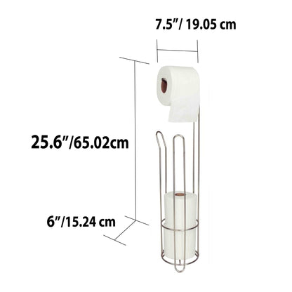 Heavy Duty Free Standing Toilet Paper Holder Stand, Tissue Paper