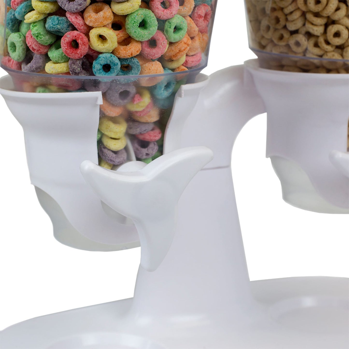 Double Cereal Dispenser, White