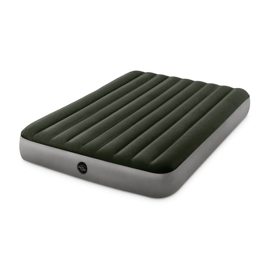 Intex Prestige Durabeam Downy Queen Air Bed with Battery Pump, Green