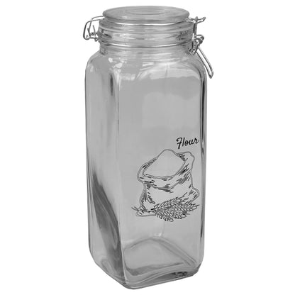 Ludlow 67 oz. Glass Canister with Metal Clasp, Clear