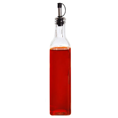 Leak Proof Easy Pour Oil and Vinegar Bottle, Clear
