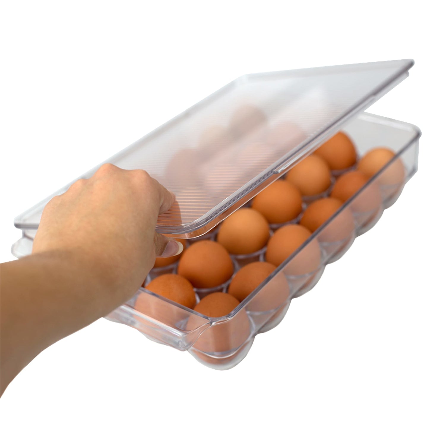 3/4/8 Grid Egg Holder with Lid Plastic Egg Container Stackable Crisper Egg  Protection Box BPA Free for Camping Picnic for Fridge - AliExpress
