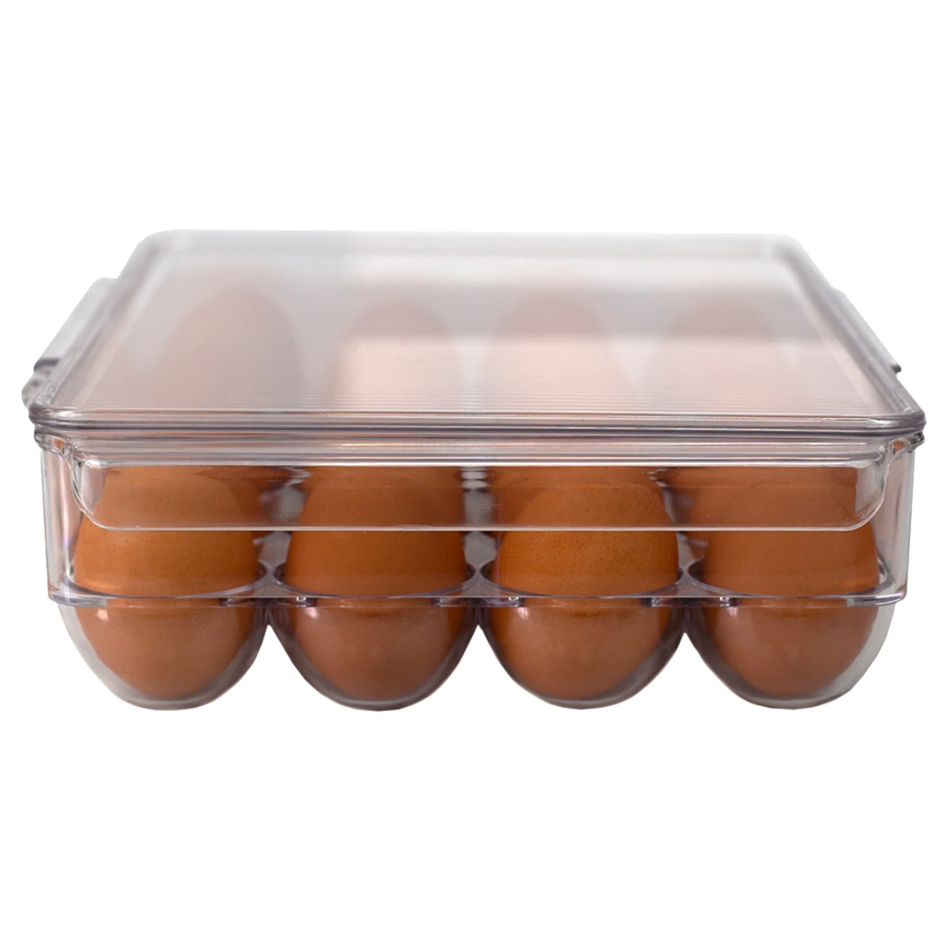 24Pcs Plastic Egg Cartons Clear Chicken Egg Tray Holder for Family