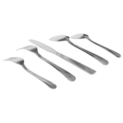 River 20 Piece Stainless Steel Flatware Set, Silver