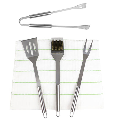 4 Piece Stainless Steel BBQ Tool Set