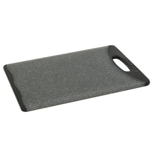 Home Basics Double Sided 12" x 18" Granite Plastic Cutting Board, Grey - Grey