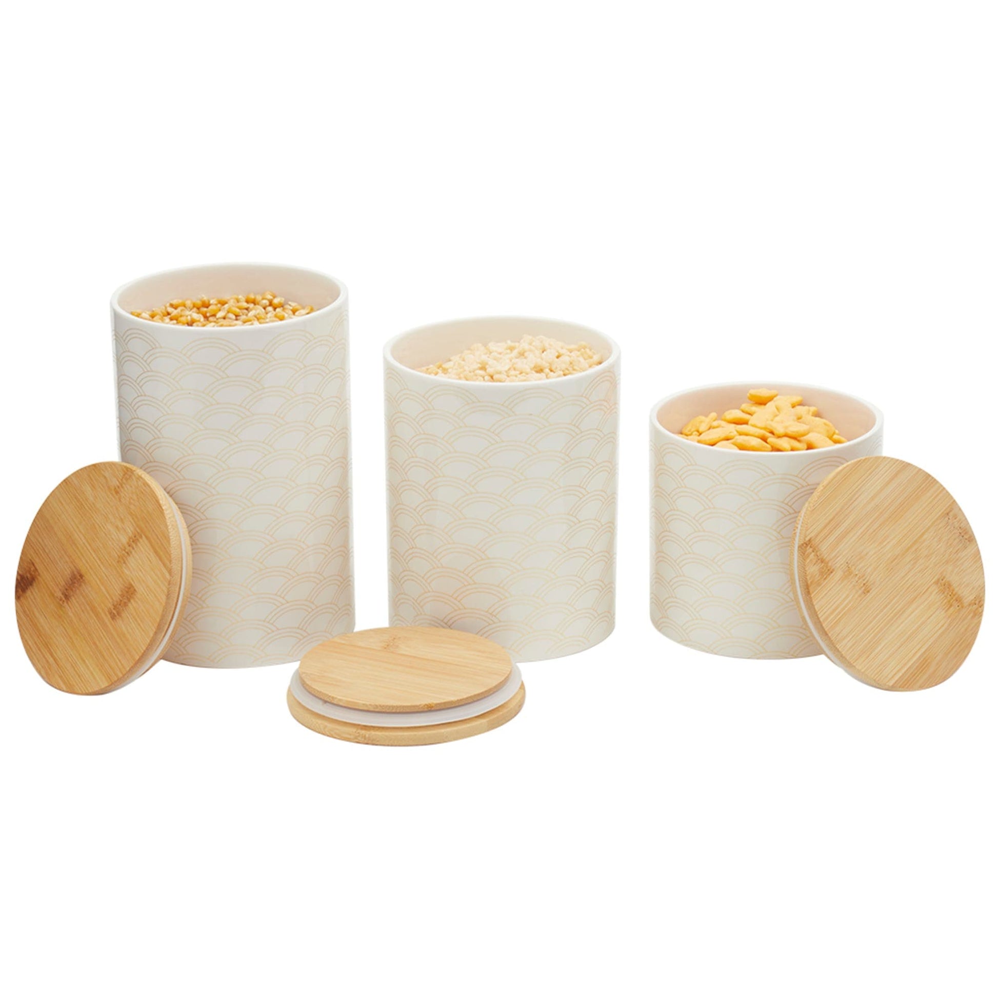 Bamboo Canister Set: Includes 4 Utensils - Custom Cookware