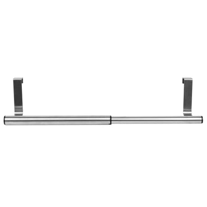 Over the Cabinet Door Quick Install Hanging Modern Expandable Steel Towel Storage Rack, Chrome
