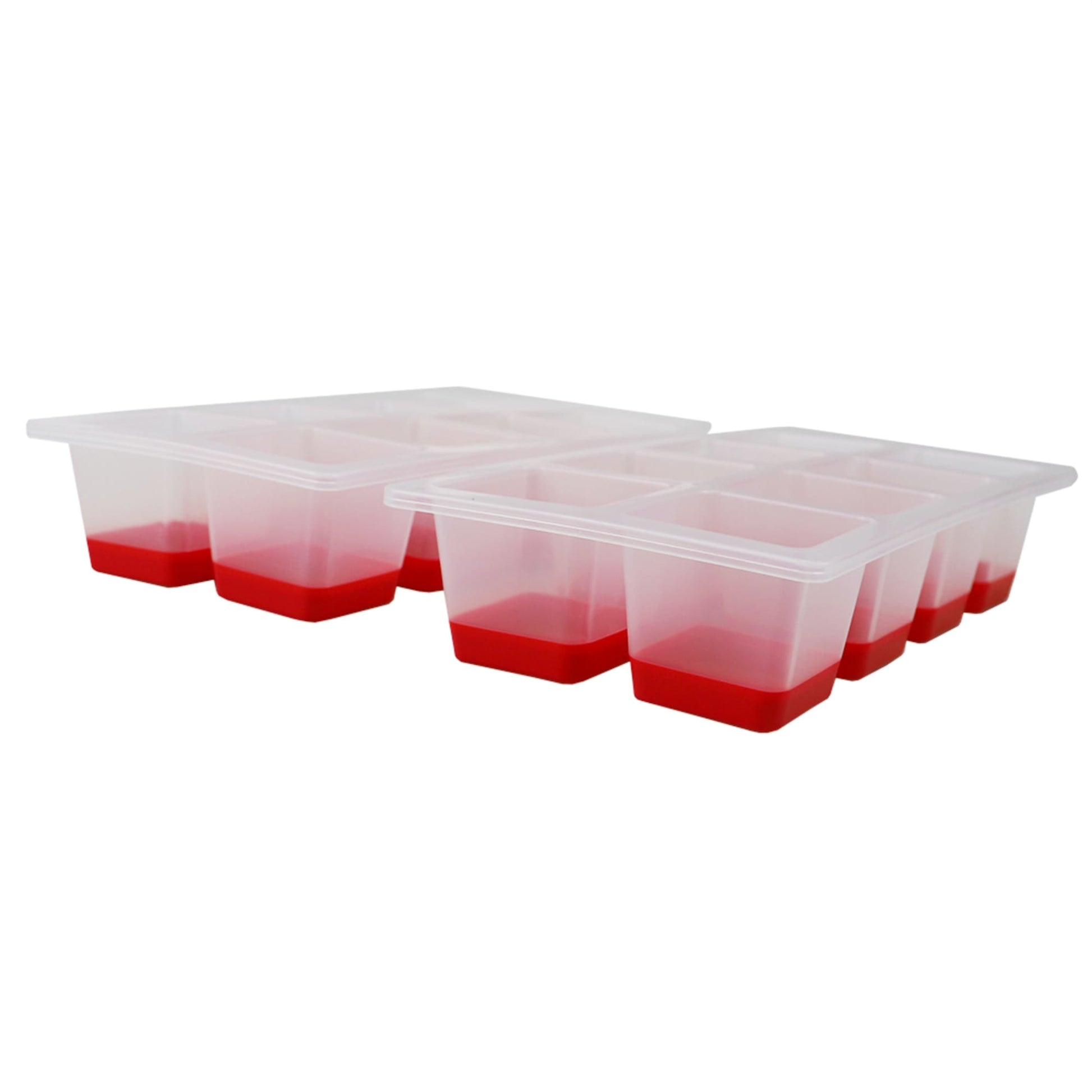 Ofspeizc Plastic Ice Cube Trays for Freezer, Ice Cubes per Tray with Easy-Release Design, Red