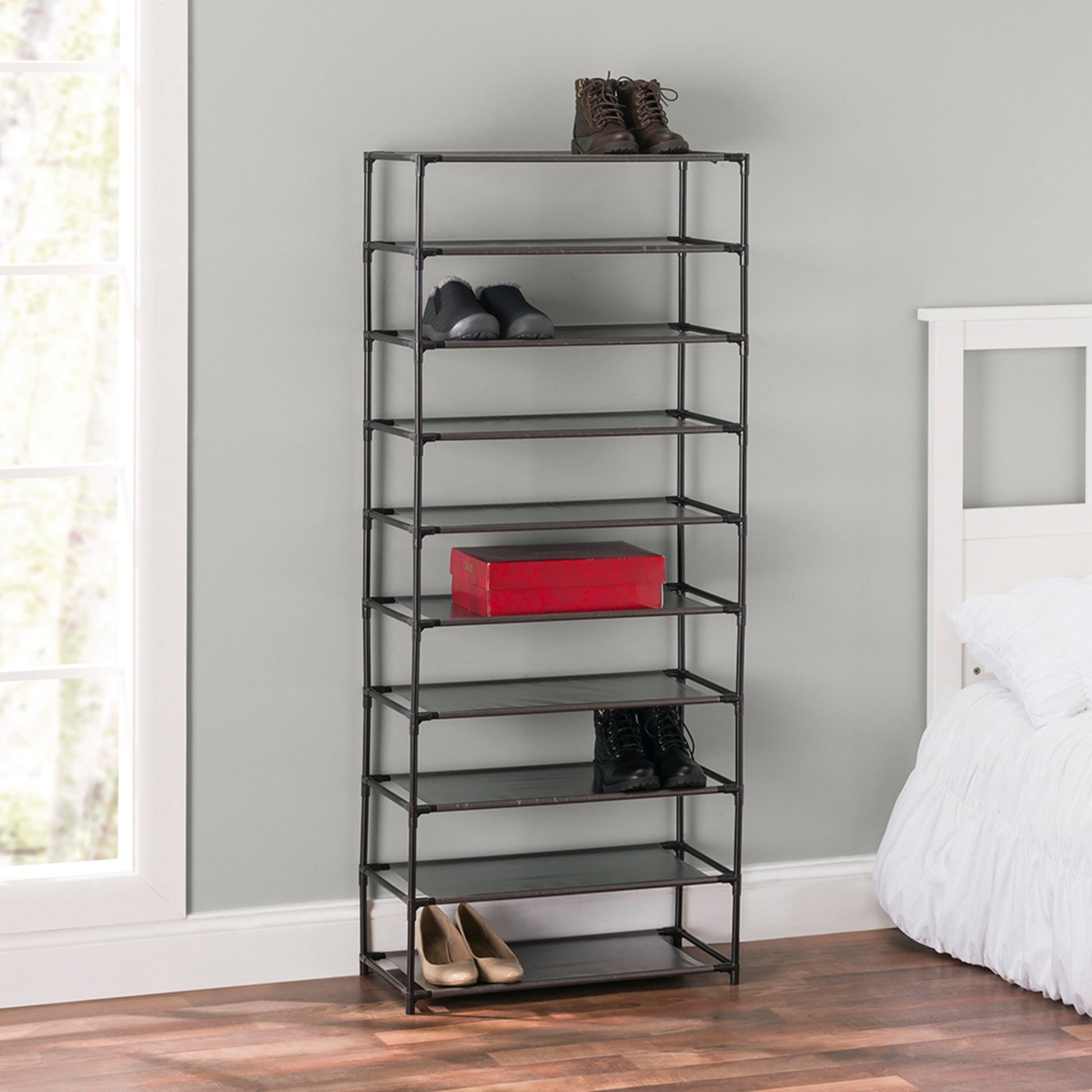 Shoe Rack with 5 Shelves Holds 30 Pairs by Home-Complete